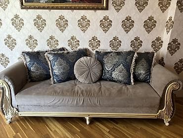 İşlənmiş, Klassik divan, 2 kreslo