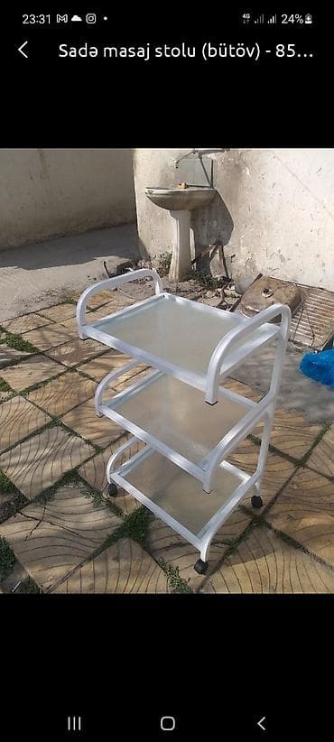 Gozellik sanolari ucun etejerka teqdim.edirik tekerli etejere