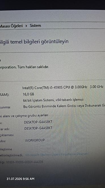 Salam QİYMƏT SONDU təkcə sistem bloku satilir Anakart H81 Windows