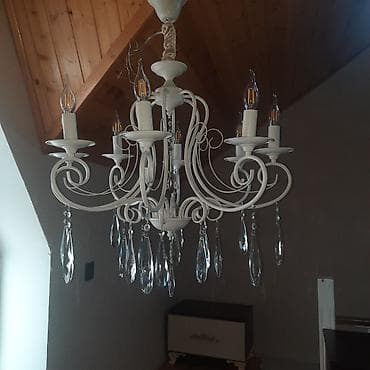 rum reqemli divar saatlari: Çılçıraq, 3 lampa, Metal — 6