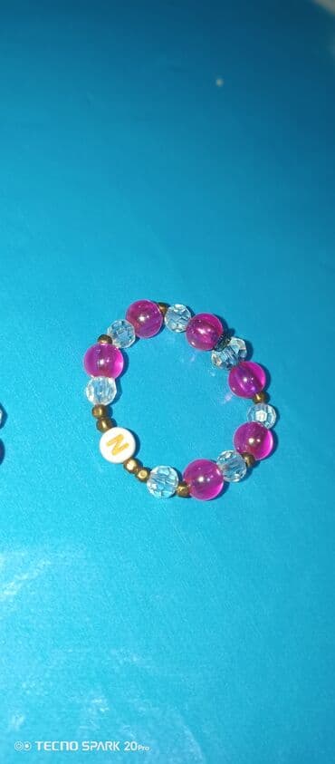 Uşaq üçün boncuk bilərziklər - Material: akril boncuklar, şəffaf