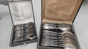 ev giris qapilari: Melixior qaşıq dəsti – 12 ədəd, orijinal qutuda. Endirim edildi 2 qutu — 3