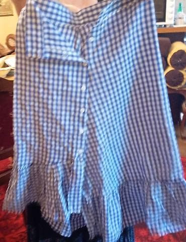 Şəxsi əşyalar: Mavi-ağ dama naxışlı qadın bluzası - Dizayn: Xırda dama (gingham) — 1