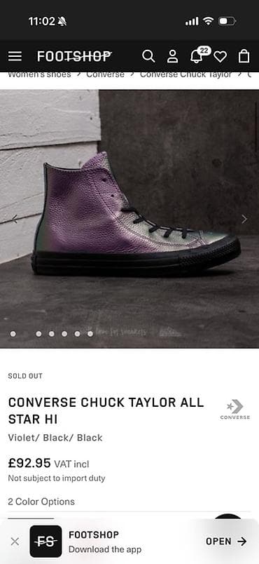 keta: Converse Chuck Taylor All Star – Violet/Black Metallic color 92£~210 — 4