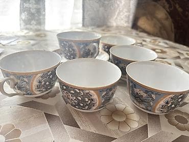 mis caydan: Çay dəsti, rəng - Göy, Farfor, 6 nəfərlik — 1