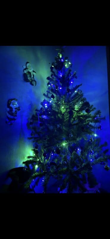 qeleme agaci: 180 sm Yolka Yeni il şam ağacı Iqruskaları ulduzu ustunde hedıyye — 2