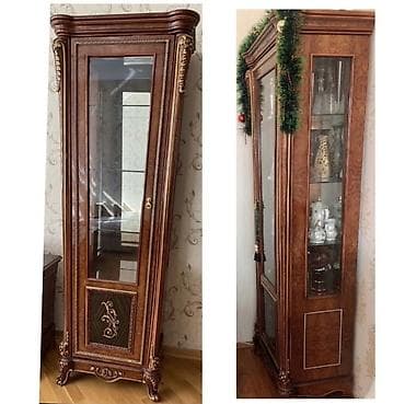 sifanerler: Klassik üslublu vitrin şkaf - Material: təbii ağac teksturalı korpus — 4