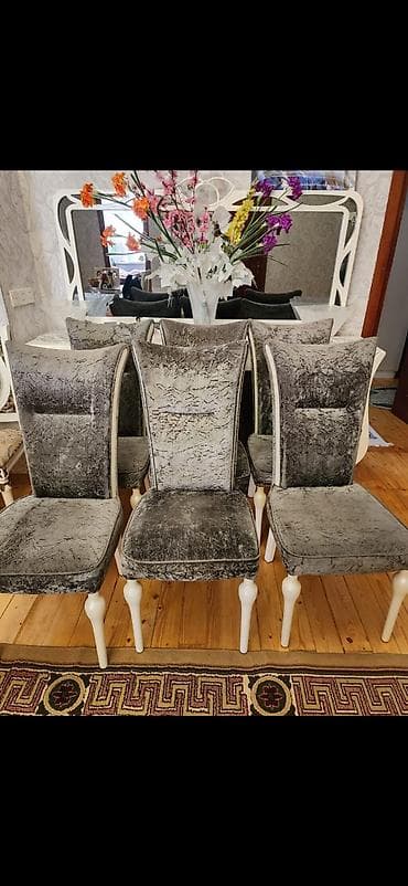 namestaj ch 018: Mətbəx üçün, Qatlanmayan, rəng - Boz Stul — 1