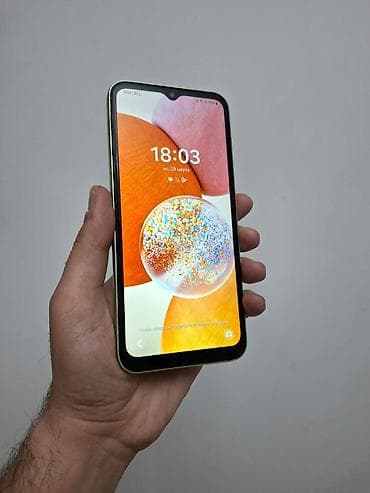 telefon samsunq: Samsung Galaxy A14, 64 GB, rəng - Yaşıl, İki sim kartlı — 3
