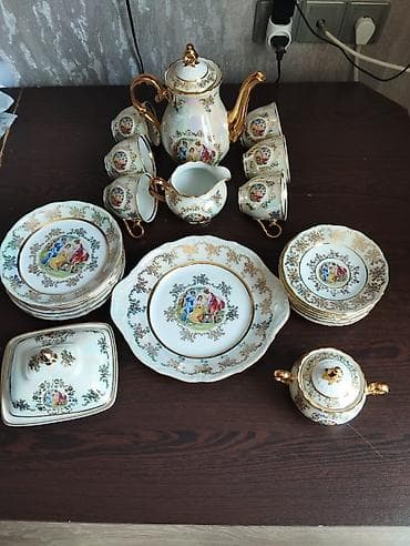 Çay dəsti, rəng - Ağ, Farfor, Madonna, Çexiya