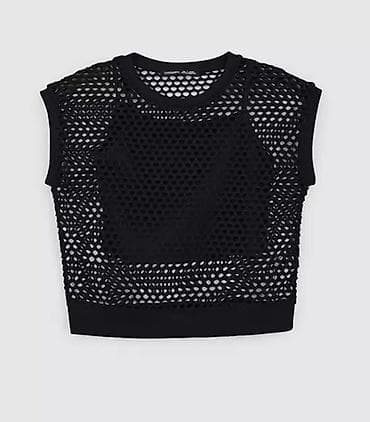 Məhsul: Qadınlar üçün mesh (tor) fakturalı qısa top - Dizayn: Geniş