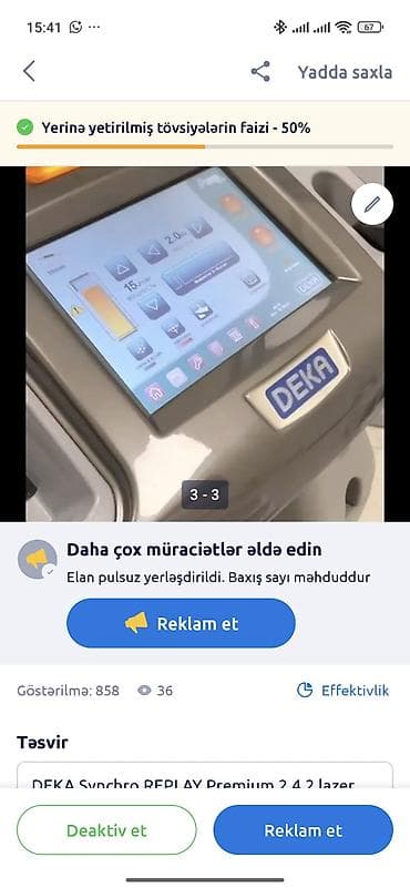 permanent aparat: Epilyasiya üçün, Zəmanətlə — 3