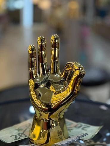 Süni güllər: Fiqur, Keramika, rəng - Qızılı — 2