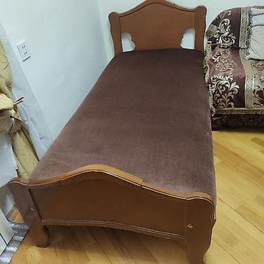 islemis taxta: Təknəfərlik çarpayı, Bazalı, Matras ilə, Siyirməsiz — 2