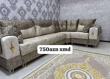 sultan kunc divan: Künc divan dəsti - Şık dizaynlı L formalı künc divan - Yumşaq — 4