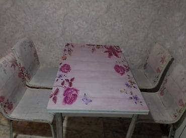 satin parça: Mətbəx üçün, 4 stul — 1