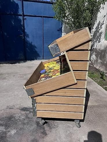 Стендовые витрины: Meyvə-tərəvəz üçün vitrin/stand - Material: ağac karkas, möhkəm metal — 3