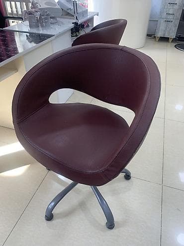 Салонные столы: Bordo rəngli salon/ofis kreslosu - Ergonomik yarımdairə kürəklik və — 2