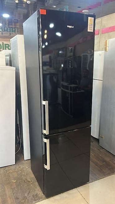 qaz sobasi satilir: 2 qapılı Whirlpool Soyuducu Satılır, rəng - Qara — 1