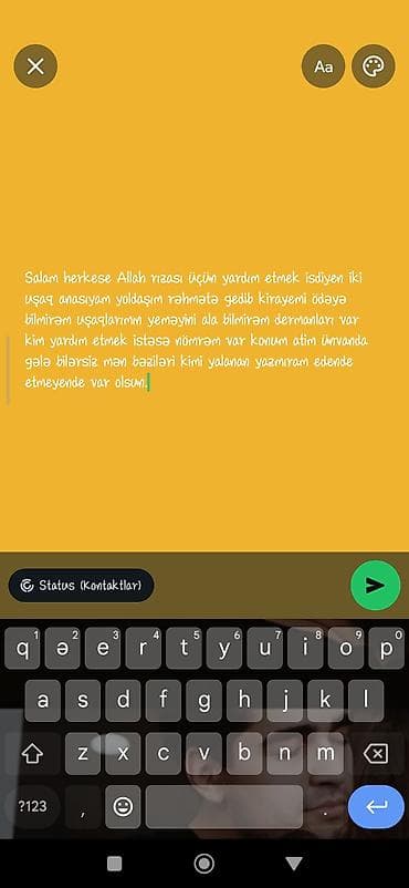 oz evimde goruwurem: Yardım Müraciəti — iki uşaq anasından Məzmun: - İki azyaşlı uşağı — 1