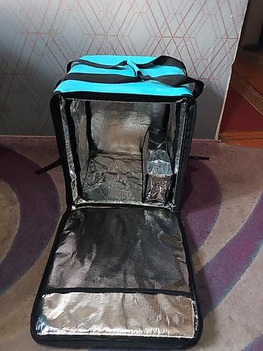 Сумки для курьеров: Wolt termo çatdırılma çantası - Rəng: mavi/boz, “Wolt” loqolu - Ölçü — 2