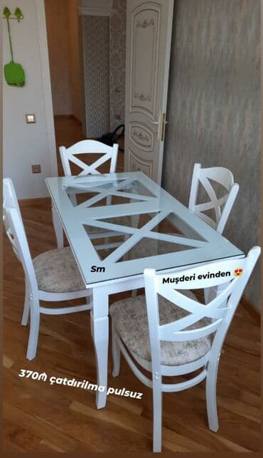 Masa və oturacaq dəstləri: *1 gün ərzində çatdırılma olunan* ✔️Kuxna üçün stol stul dəsti✨✨ — 1