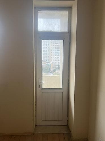 PVC balkon qapısı və daxili otaq qapısı dəsti - Material: ağ PVC