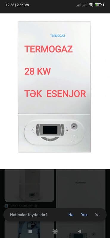Kombi Termogas 28 kVt lalafo.az -da Kombi Termogas 28 kVt