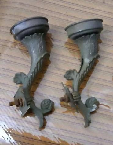 2 ədəd bronza divar çıraqları. 1 ədədi 30 manata. Cüt alsanız endirim