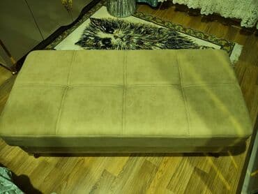 барные стулья со спинкой: Пуфик-стул, Ткань — 2