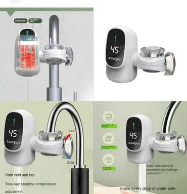 hamam krantları: Su qizdirici Ani sunqizdirici İsti su krani ✅LCD Temperatur Ekranı — 8