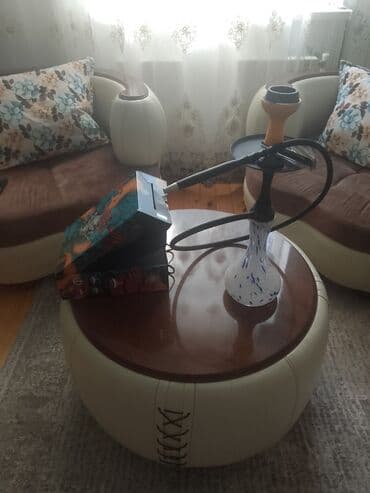 sink vitamin qiymeti: Nərd (şişə qablı) qəlyan dəsti - Şüşə kolba: ağ fon üzərində mavi — 1