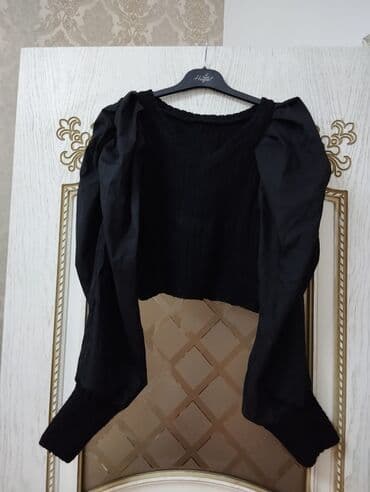 dəst qadın geyimləri: Jilet, Zara, M, rəng - Qara — 1