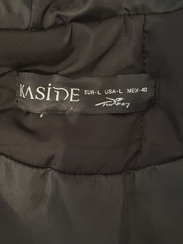 qış üçün kapüşonlu qadın gödəkçələri: Puxovik kurtka, L — 2