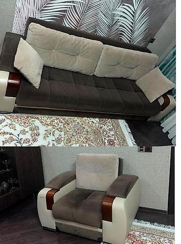 İşlənmiş, Divan, 2 kreslo, Bazalı, Açılan