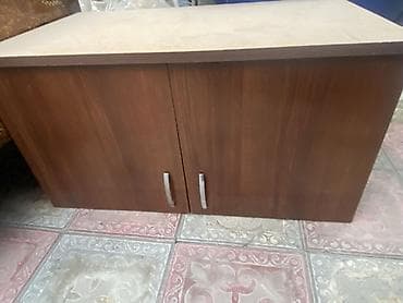 plastic qapi: İki hissəli qapılı şkaf dəsti - Material: taxta/laminat örtüklü, tünd — 2