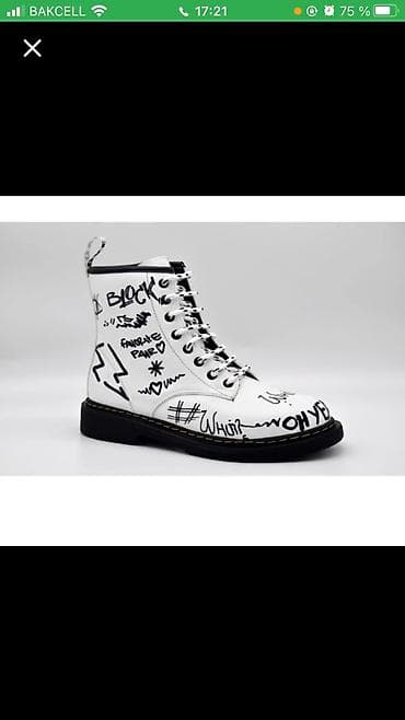 Ölçü: 37, rəng - Ağ, İşlənmiş