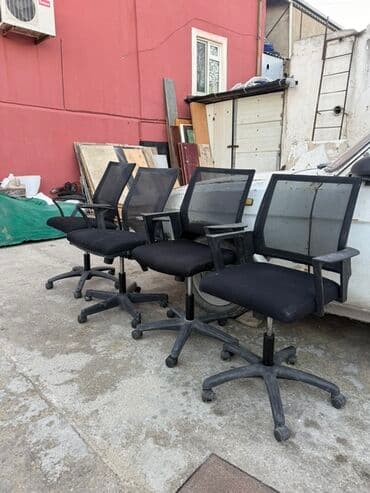 ofis mebeli baku: Təkərli, Qolları tənzimlənmir, Parça — 3