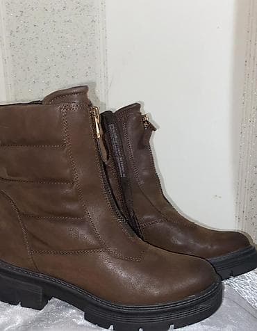 dəri ayaqqabi: Ölçü: 39, rəng - Qəhvəyi, Yeni — 1