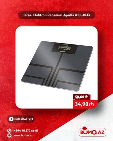 🎄✨ Yeni il ENDİRİMİ! ✨🎄 🔥 Tərəzi Elektron Rəqəmsal Aprilla ABS-1033