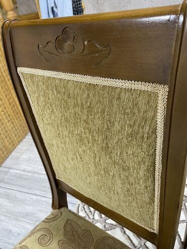 perla mebel dolablar: Qonaq otağı üçün, İşlənmiş, Açılan, Oval masa, 6 stul — 6