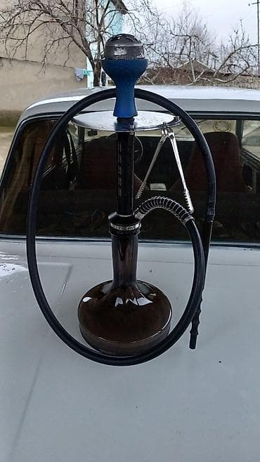 gumuş əşyaları: Nərgilə dəsti – Hi-Techno model - Şüşə kolba: tünd qəhvəyi, stabil və — 2