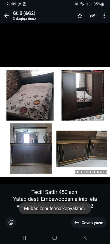 embawod: Tecili Satlir 450 azn Yataq desti Embawoodan alinib ela — 1