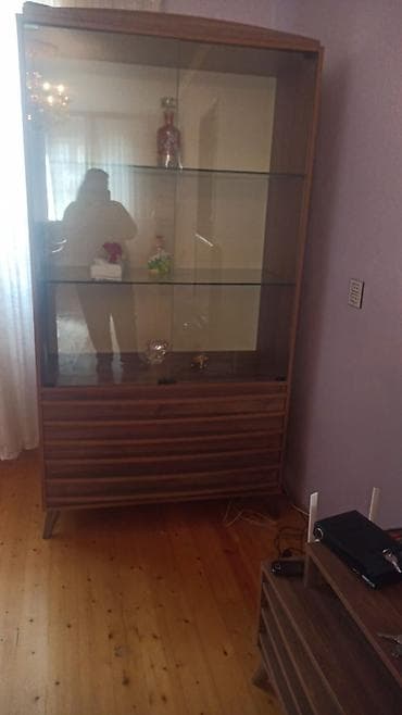 padnos desti: Mebel dəsti – konsol güzgü ilə + vitrİN şkaf - Üslub: müasir, ağac — 2