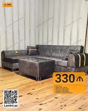 Künc divan dəsti - Ölçü: 260 × 160 sm - Mexanizm: açılan, bazalı - at lalafo.az Künc divan dəsti - Ölçü: 260 × 160 sm - Mexanizm: açılan, bazalı -