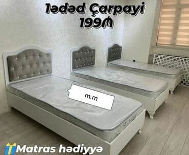 софа кровать: Yeni, Təknəfərlik çarpayı, Bazasız, Matras ilə, Siyirməsiz, Azərbaycan — 4