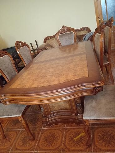 stol stullarin satisi: Malaziyanin 8 neferlik stol stulu satilir, ideal veziyyetde, teze kimi — 2