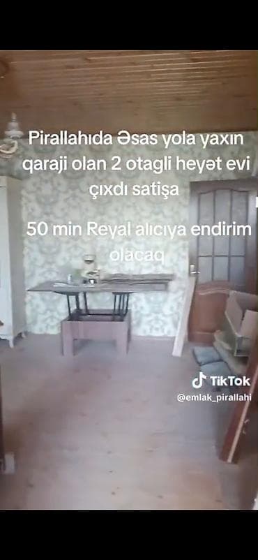 mini evler: Pirallahıda əsas yola yaxın yerləşən 2 otaqlı həyət evi. Həyətdə qaraj — 7