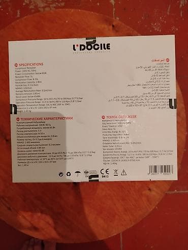 L’DOCILE kompressor tipli nebulyayzer Məhsul təsviri: - Şəbəkə gücü — 4