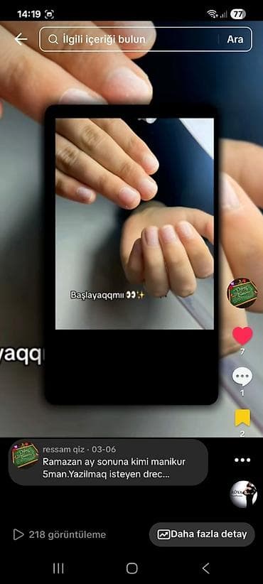 dirnaq qiymetleri: Xidmət: Manikür yazılmaq istəyənlər vatsapa yazsin Təsvir: - Dırnaq — 1